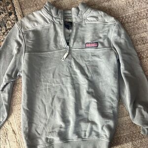 Vineyard Vines Light Gray Zip-Up Sweater